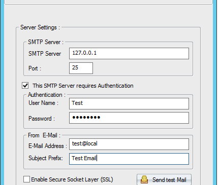 configure server setting