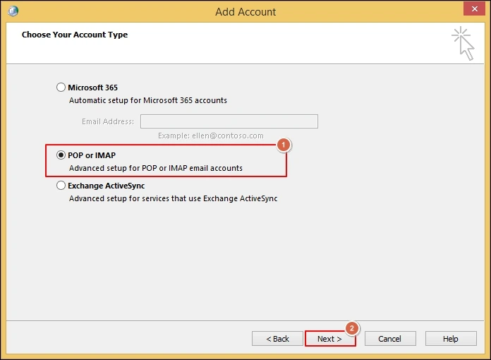 choose account type