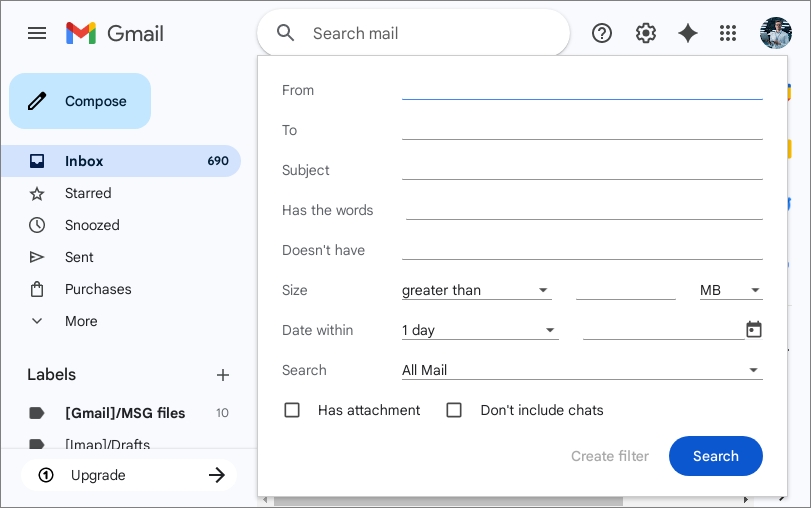 mass delete gmail emails