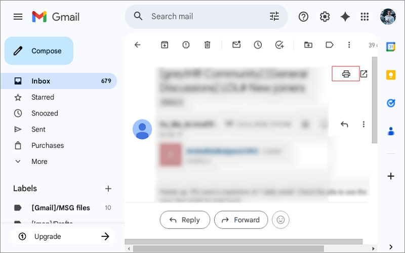 click print button in gmail